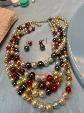 Necklace and matching earrings